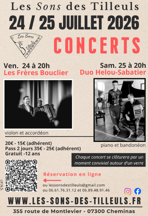 1 week-end, 2 concerts / les Frères Bouclier / Duo Helou-Sabatier