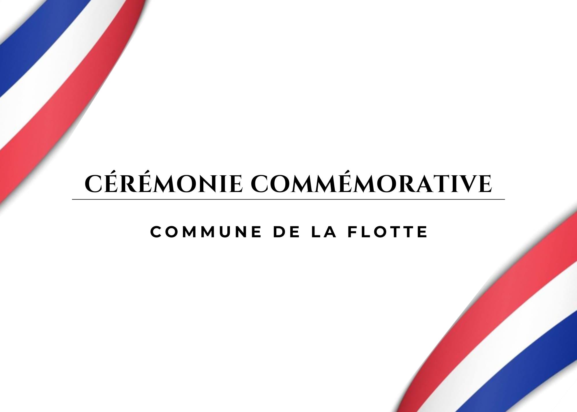 Cérémonie Commémorative du 08 mai - La Flotte