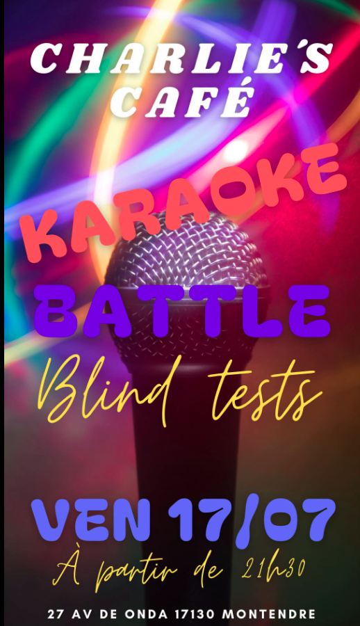 Karaoké battle et blind test au Charlie's café