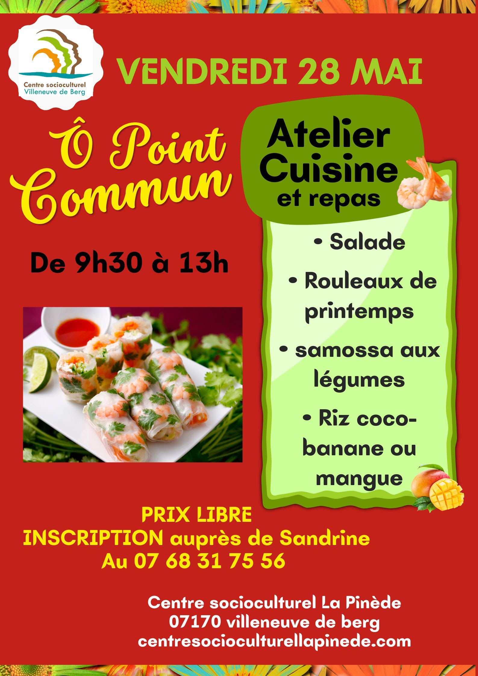 Atelier cuisine et repas