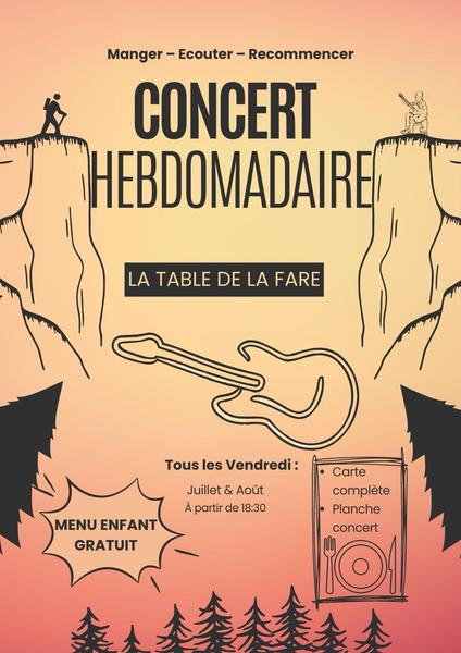 Les soirée musicales de la Table de la Fare