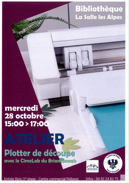 Atelier plotter de découpe