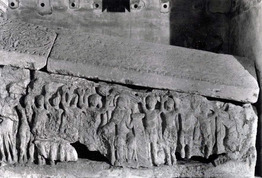 Moulage du bas-relief du sarcophage de l’évêque Agilbert, 1894 Moulage du bas-relief du sarcophage de l’évêque Agilbert, 1894