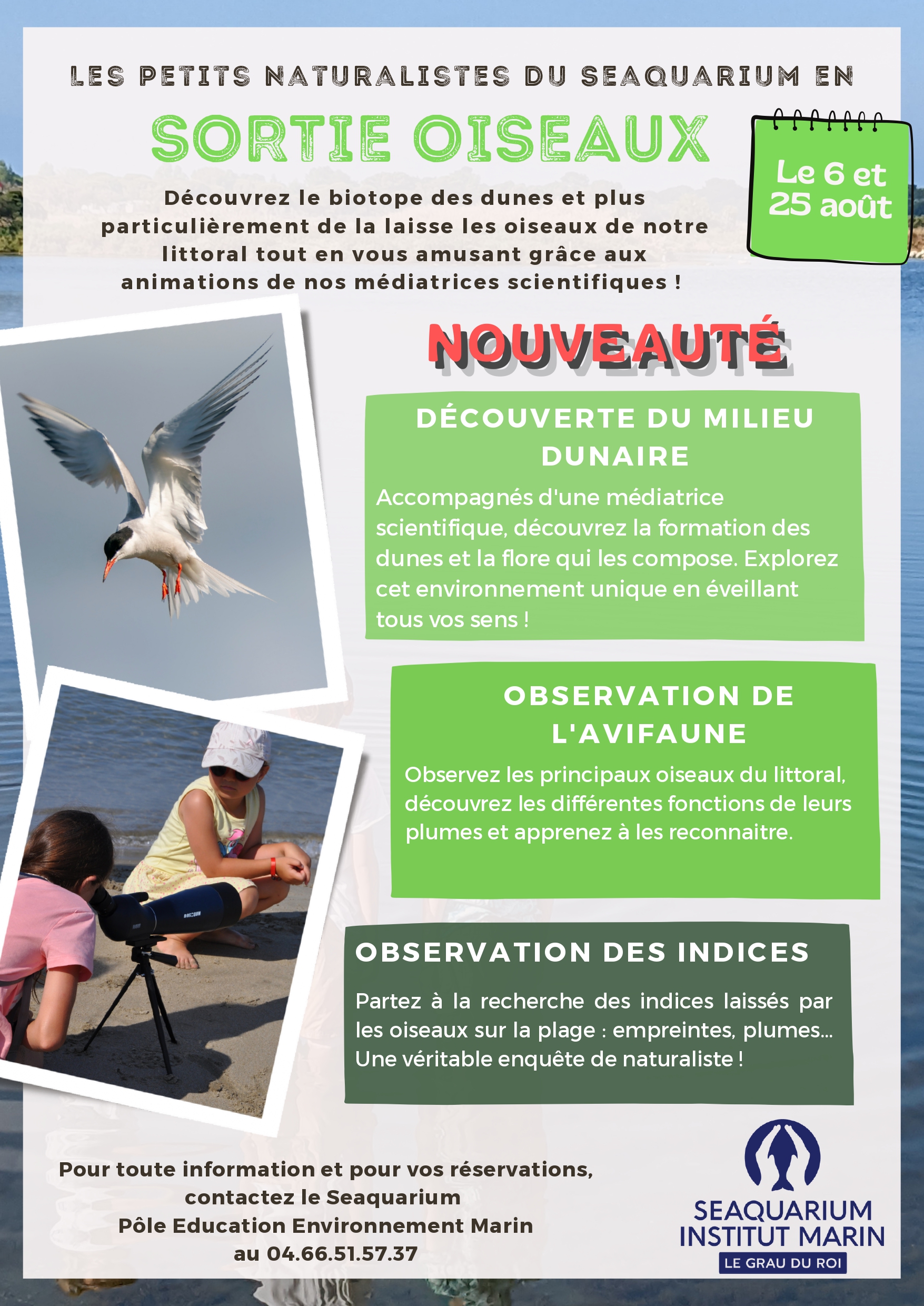 Les sorties naturalistes avec le Seaquarium Institut Marin