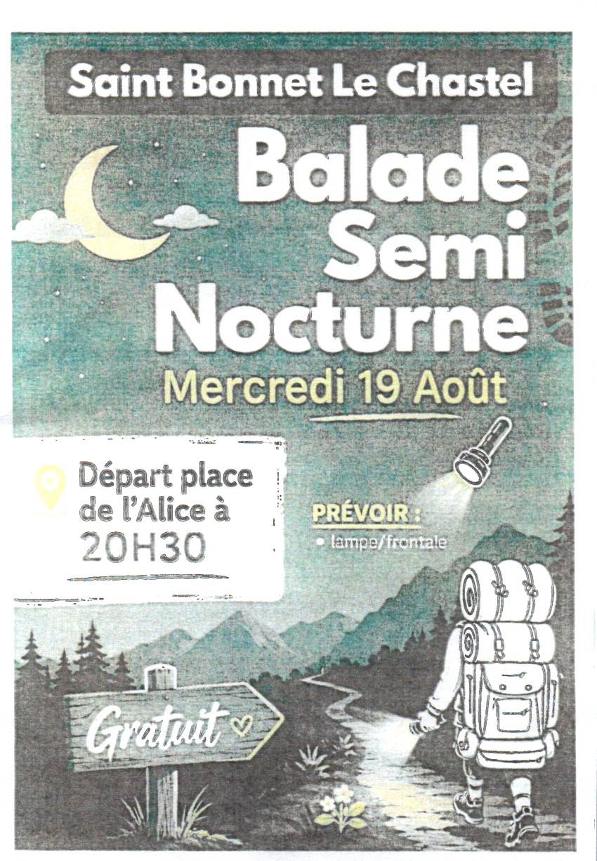 Balade semi nocturne