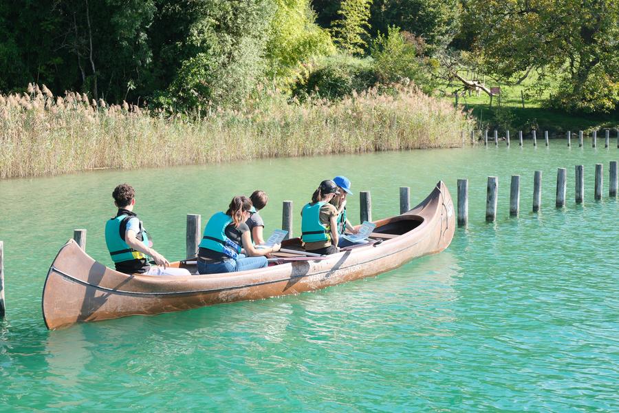 Parcours d'orientation en canoë sur le lac d'Aiguebelette