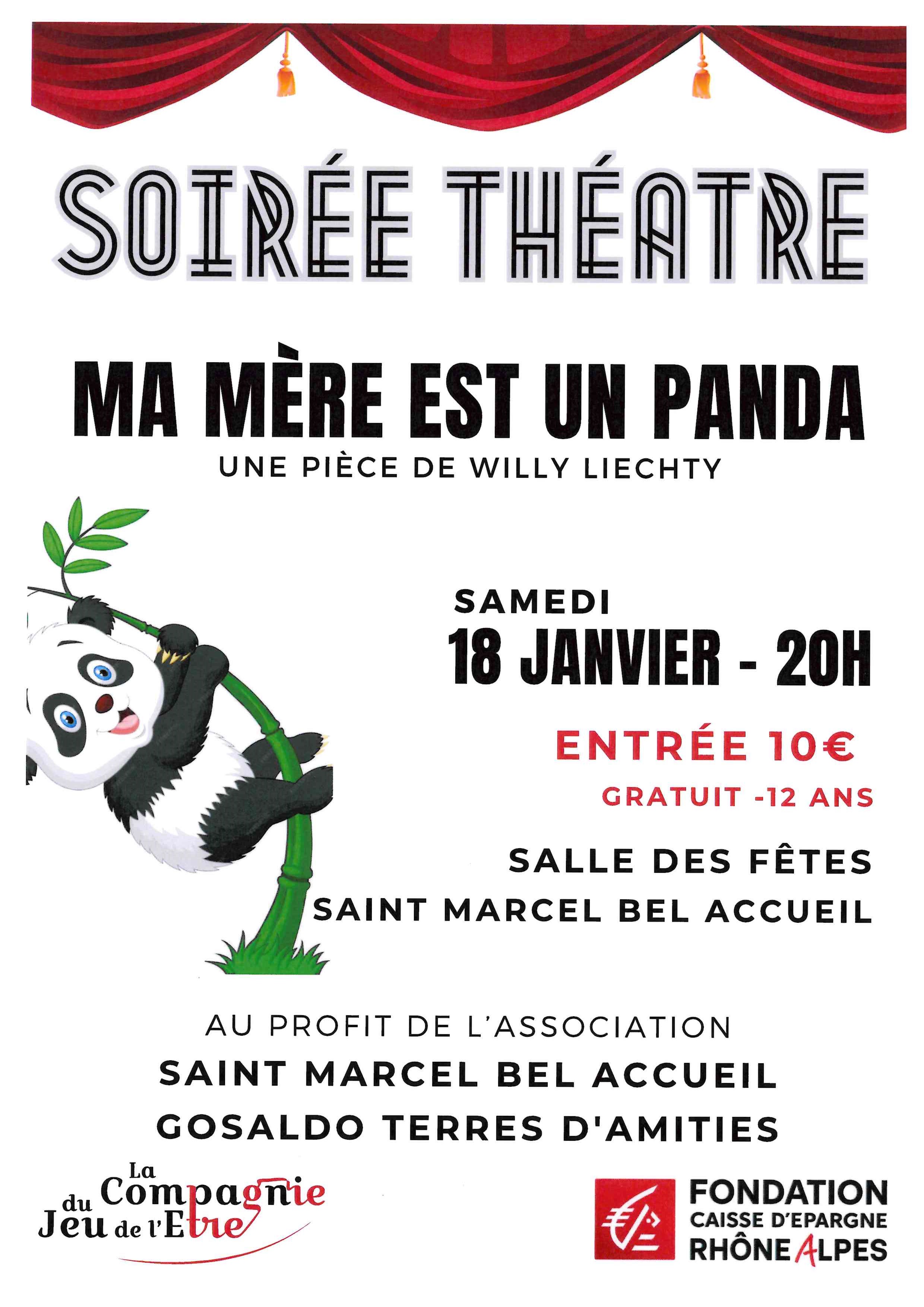 Soirée théâtre "Ma mère est un panda"