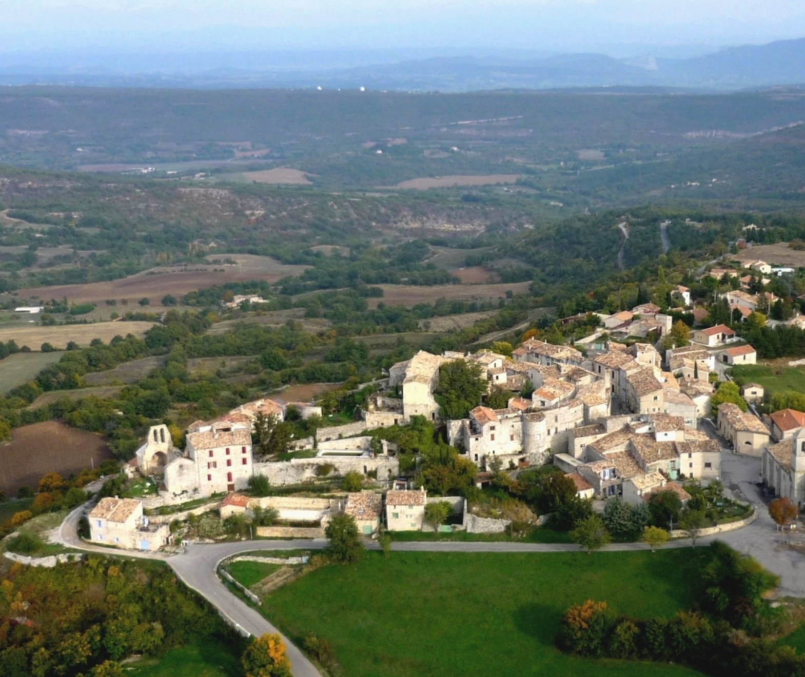 Vue aérienne du village