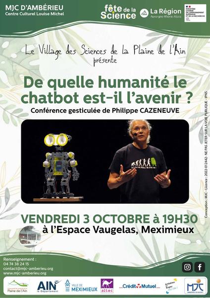 Conférence "De quelle humanité le chatbot est-il l'avenir ?"