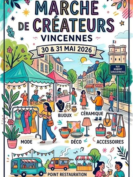 Affiche Marché des créateurs Vincennes 