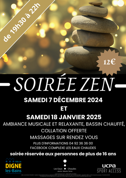 Soirée zen Le 18 janv 2025