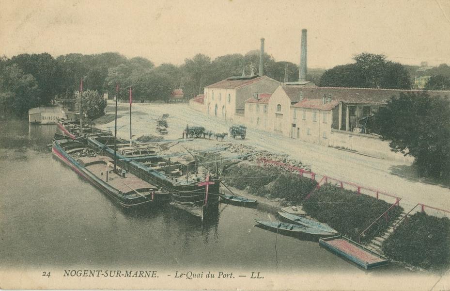 Port de Nogent au début du XXe siècle 