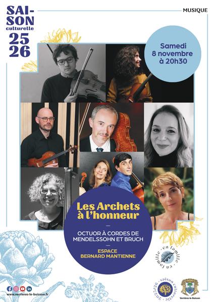Concert : Les archets à l’honneur - Octuor à cordes de Mendelssohn et Bruch 