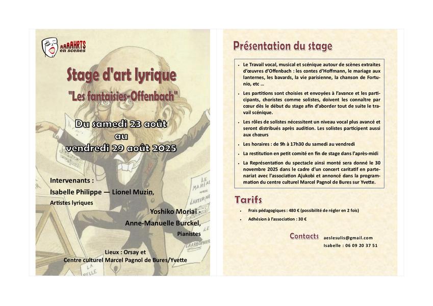 Stage d'art lyrique 
