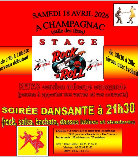 Stage de rock'n roll et soirée dansante