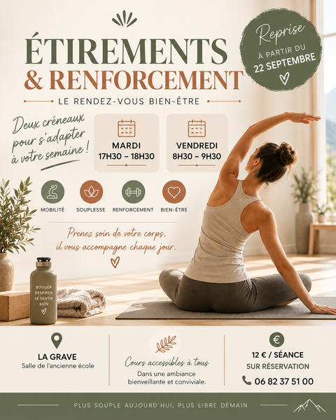 Réveil musculaire avec Laeticia BARBIER - Etiopathe