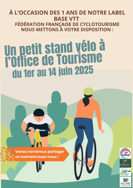 Stand vélo à l’Office de Tourisme