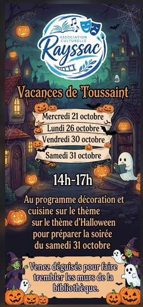 Animations Halloween à la bibliothèque de Rayssac