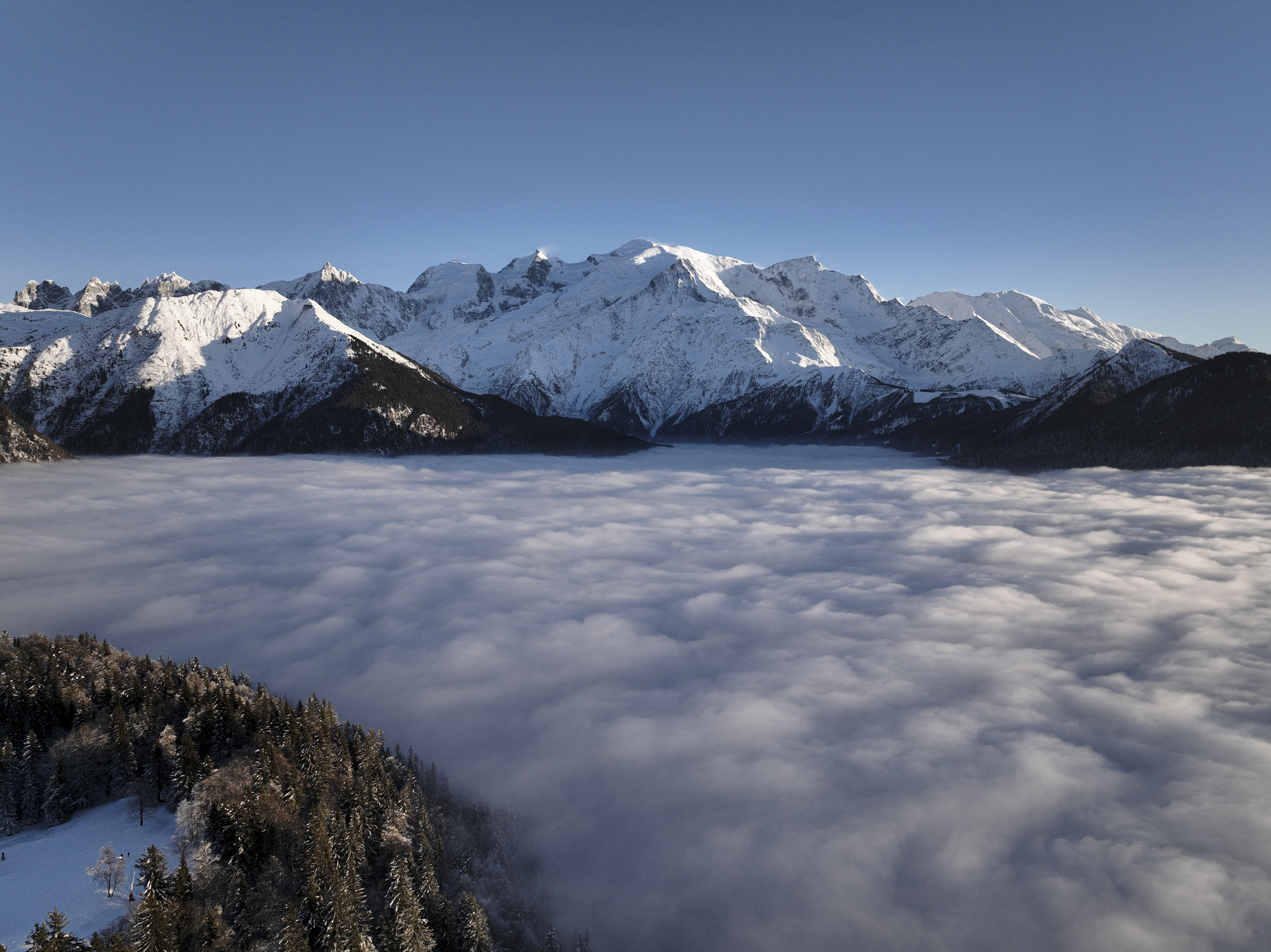 Vue sur le Mont Blanc depuis Plaine Joux