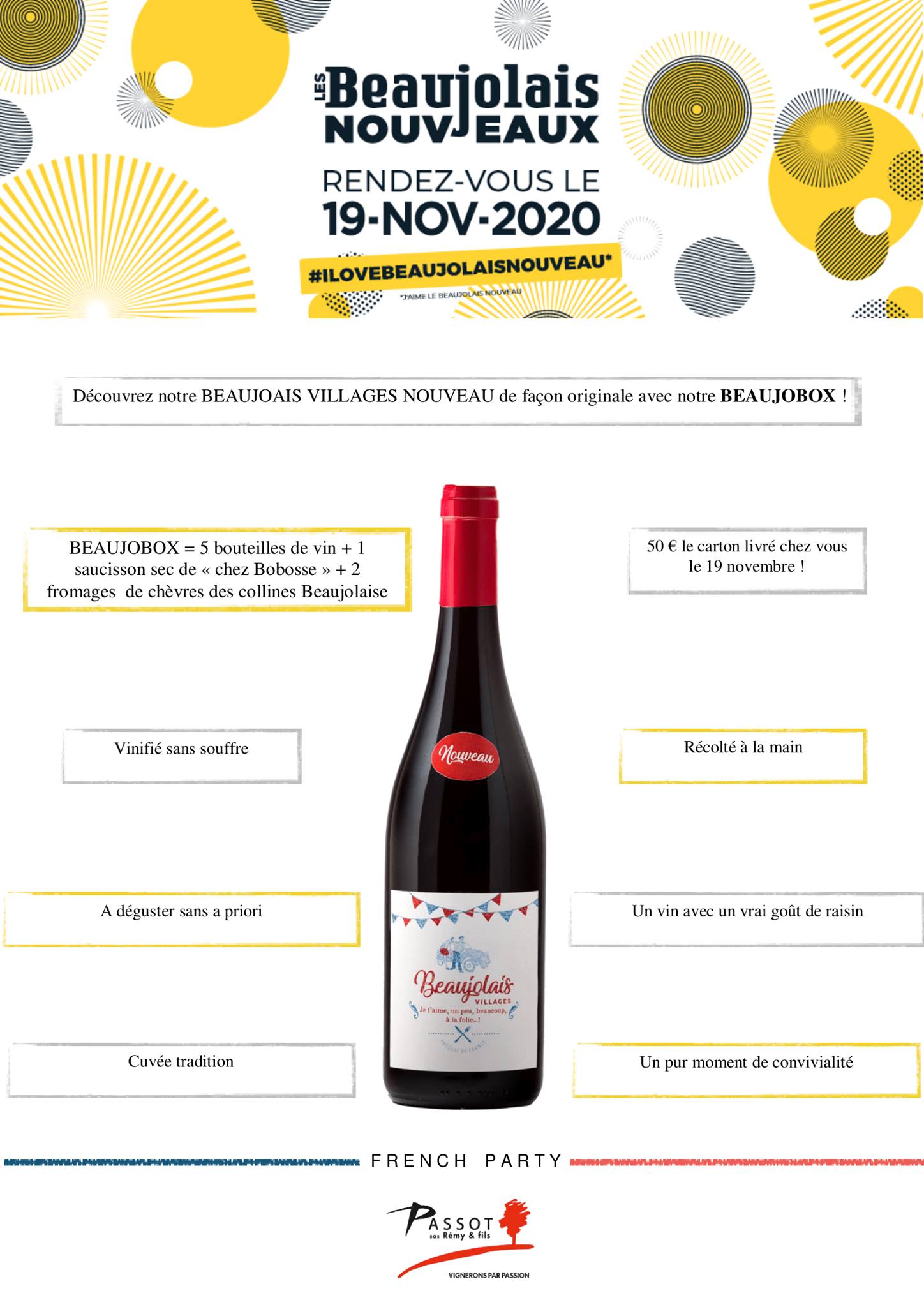 Beaujobox livrée par le Domaine Passot