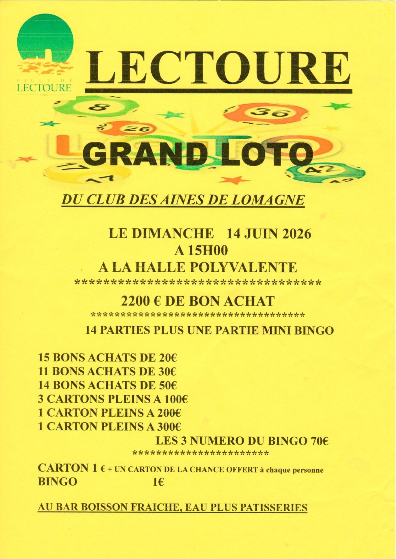 Loto du club des ainés de Lomagne_Lectoure