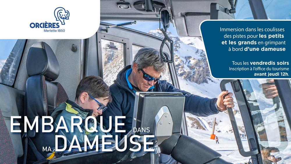 Embarque dans ma dameuse - © SEMILOM Resort