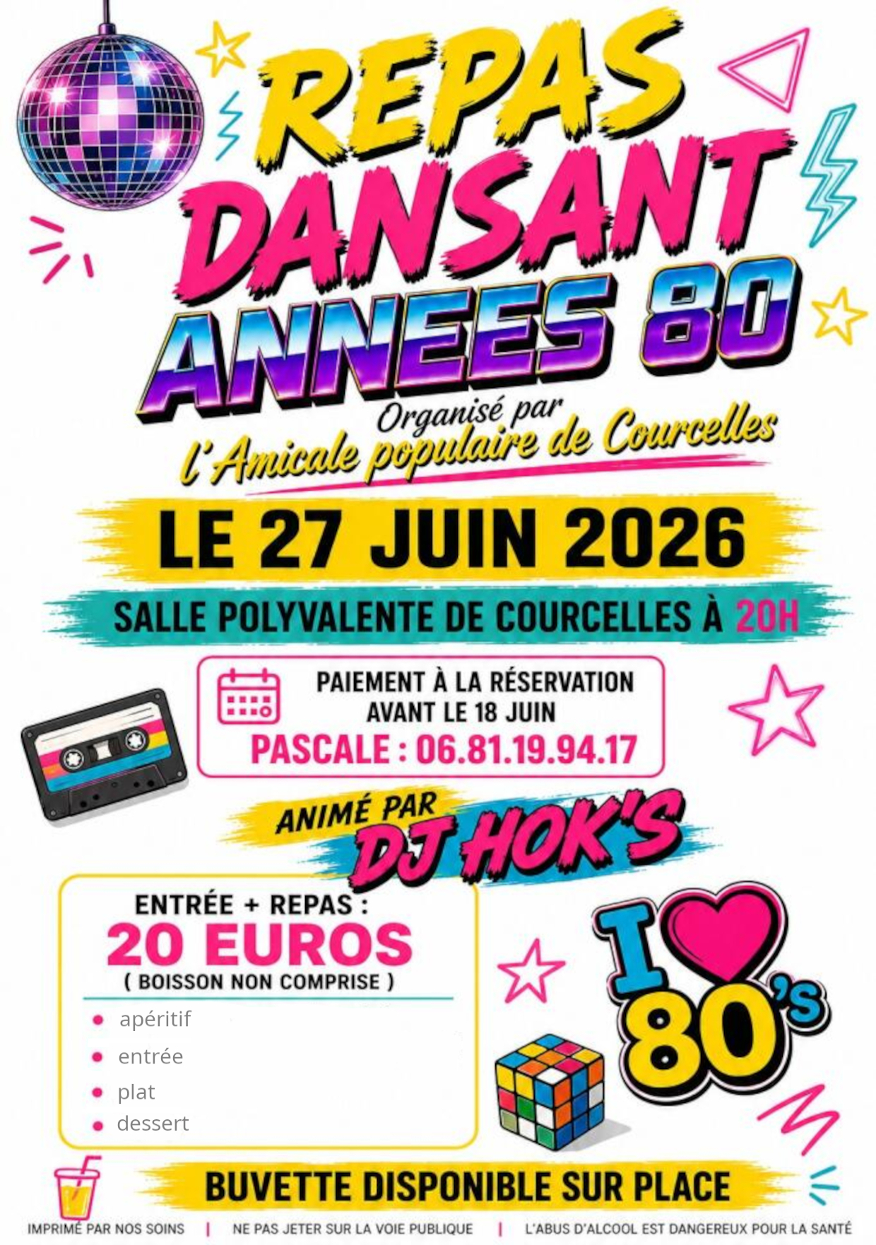 Repas dansant années 80