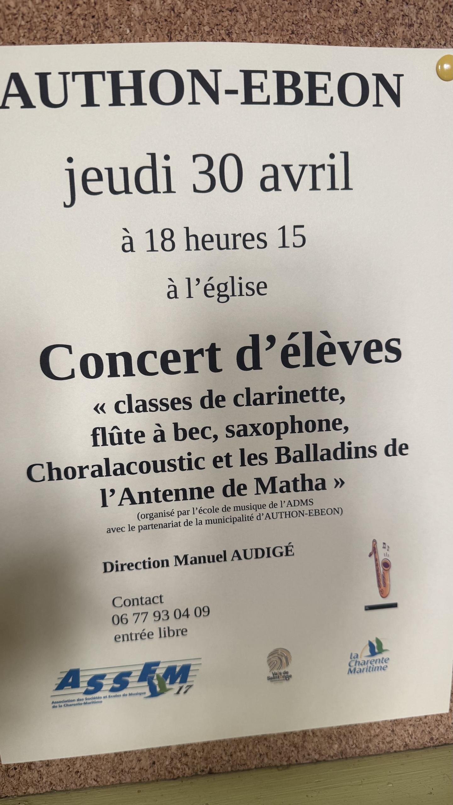 Concert d'élèves