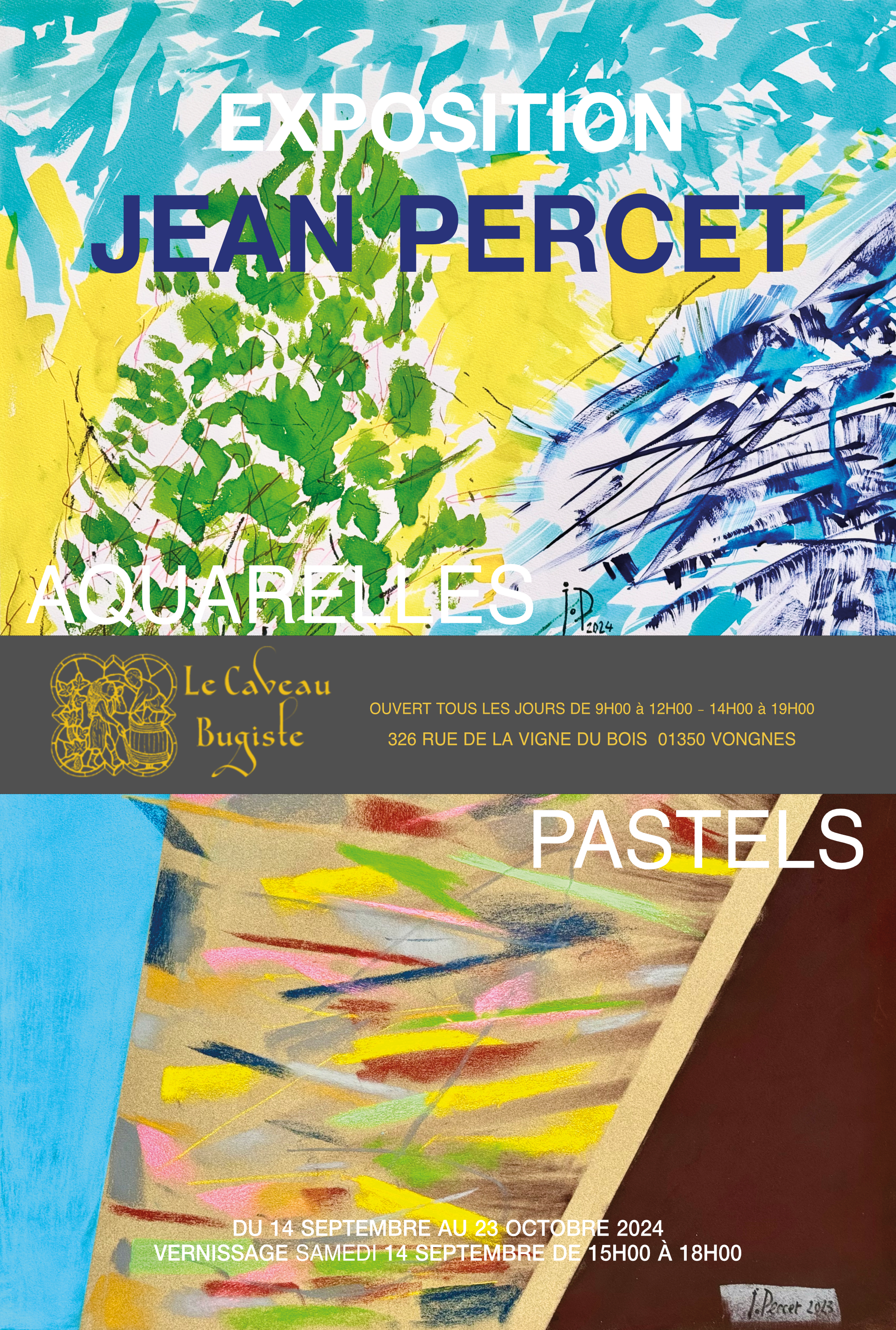 Aquarelles et pastels : exposition de Jean Percet