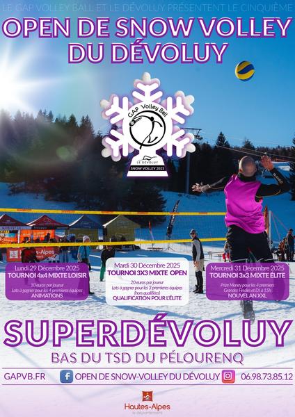 - © OT Le Dévoluy 5e Tournoi Open de Snow Volley_Superdévoluy - © OT Le Dévoluy