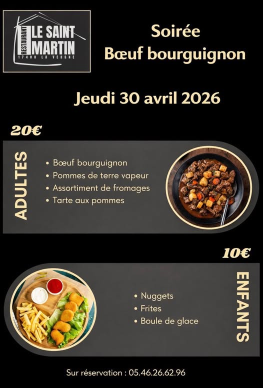 Soirée Bœuf bourguignon
