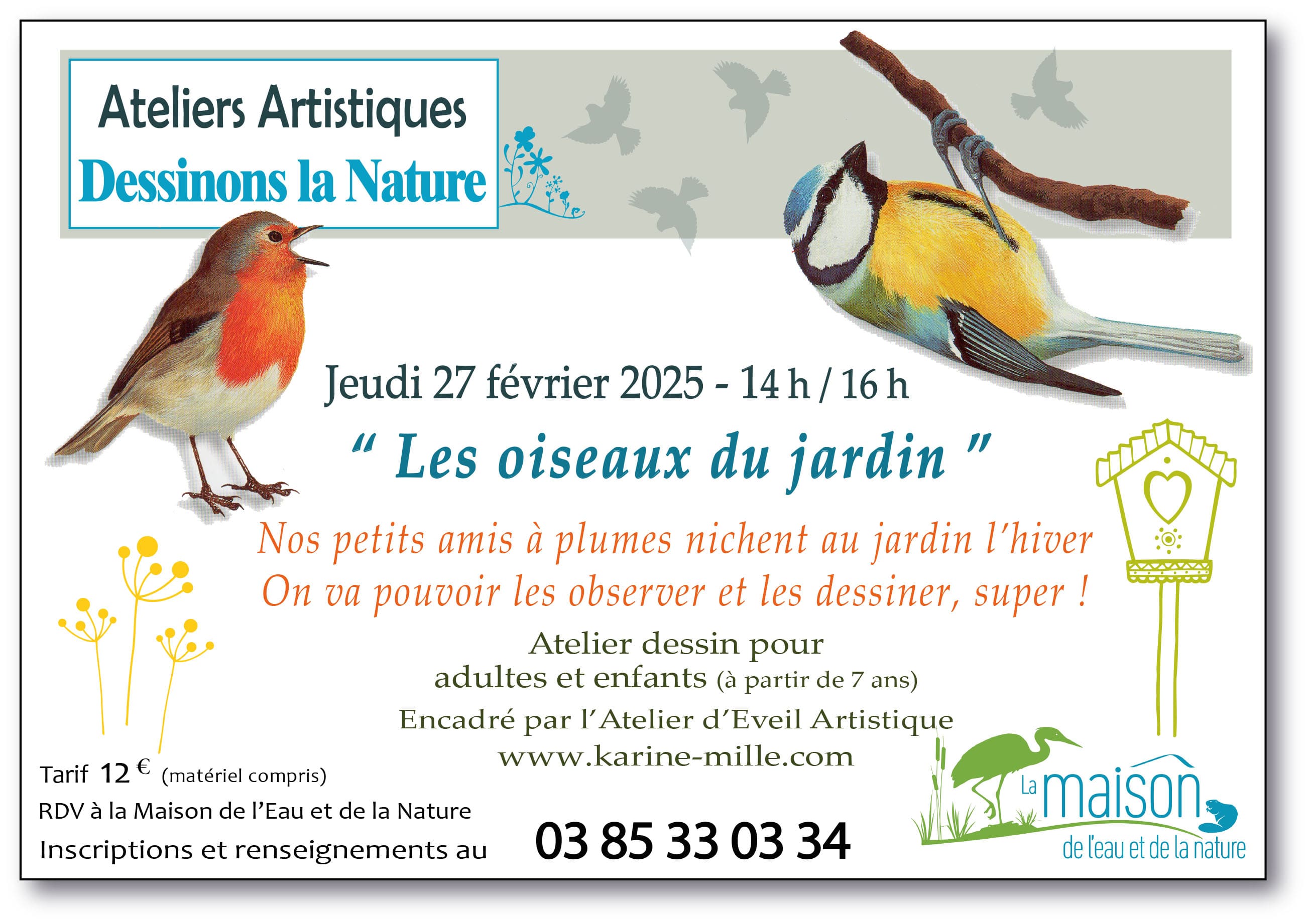 Atelier Artistique "Les oiseaux du jardin"_Pont-de-Vaux