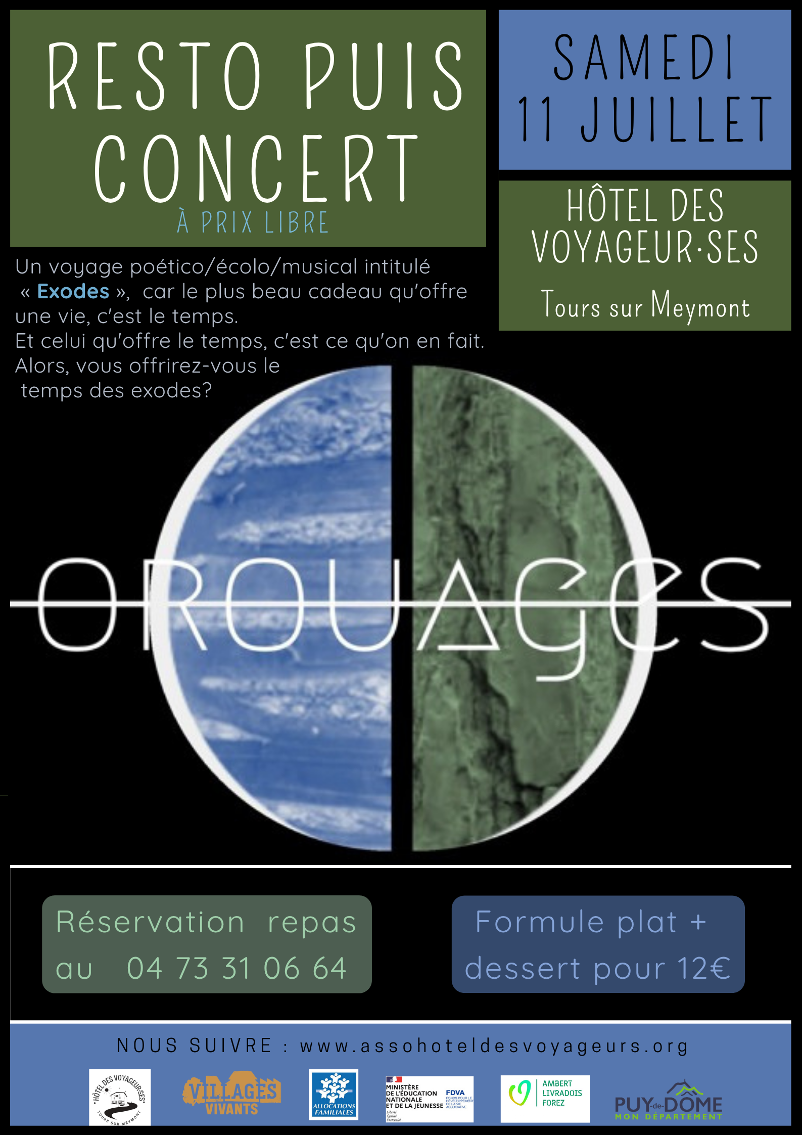 Orouages – Repas et concert