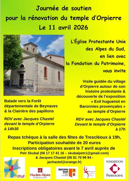 Journée de soutien pour la rénovation du temple d'Orpierre