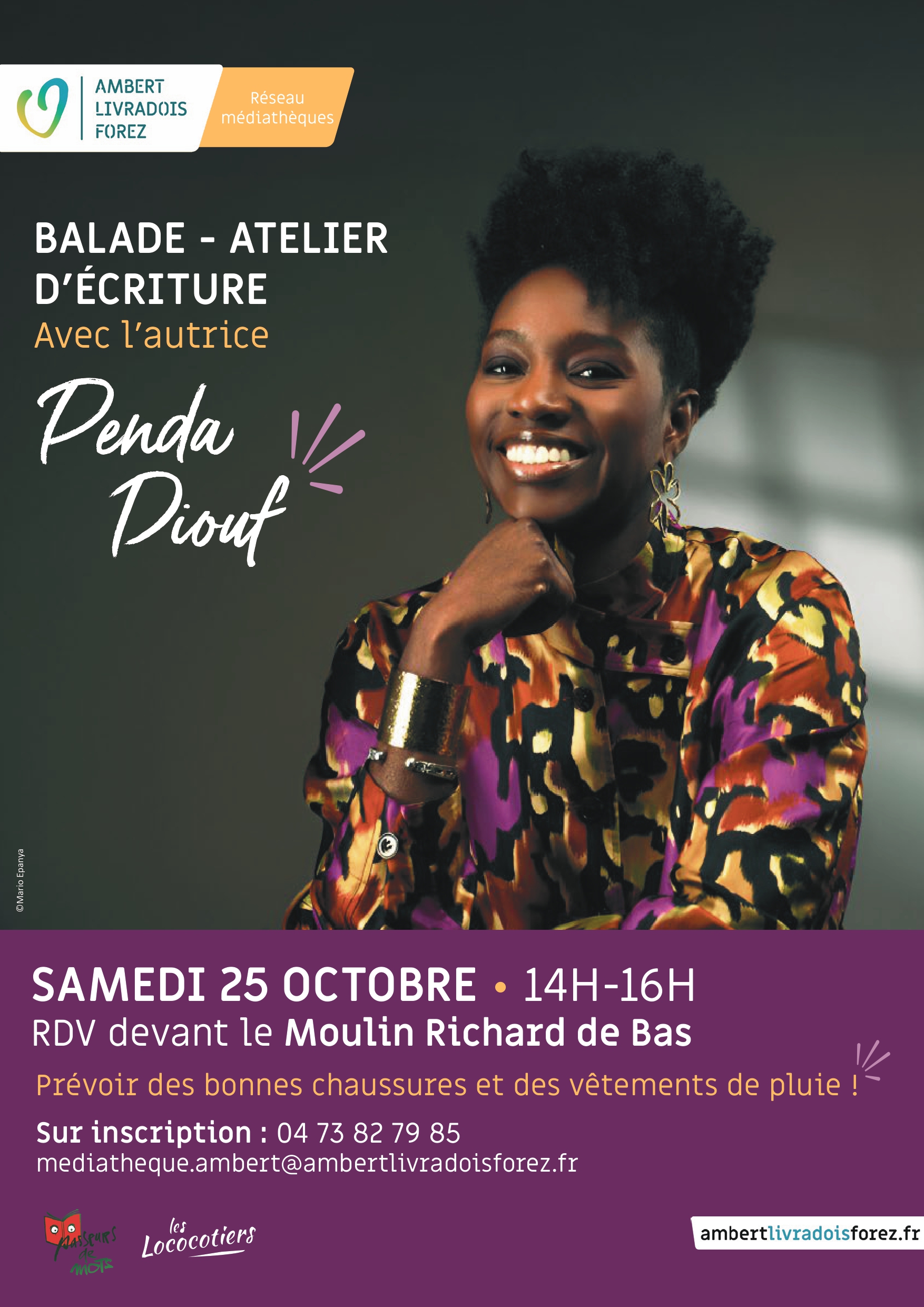 Atelier d’écriture et balade avec Penda Diouf // Ambert