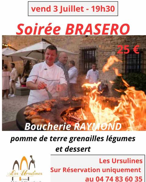 Affiche de la soirée brasero à la brasserie des Ursulines