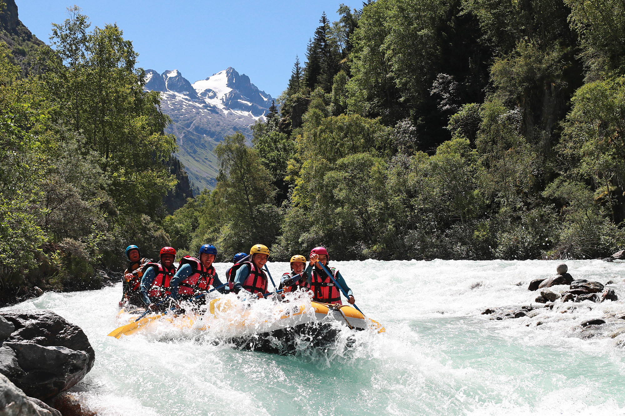 Rapide en rafting