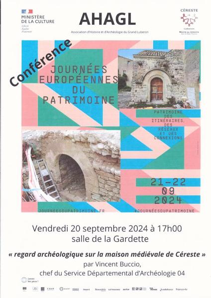 Journées européennes du Patrimoine : Conférence... Le 20 sept 2024