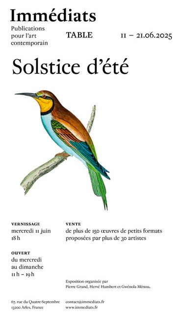 Table d’Immédiats – Solstice d’été