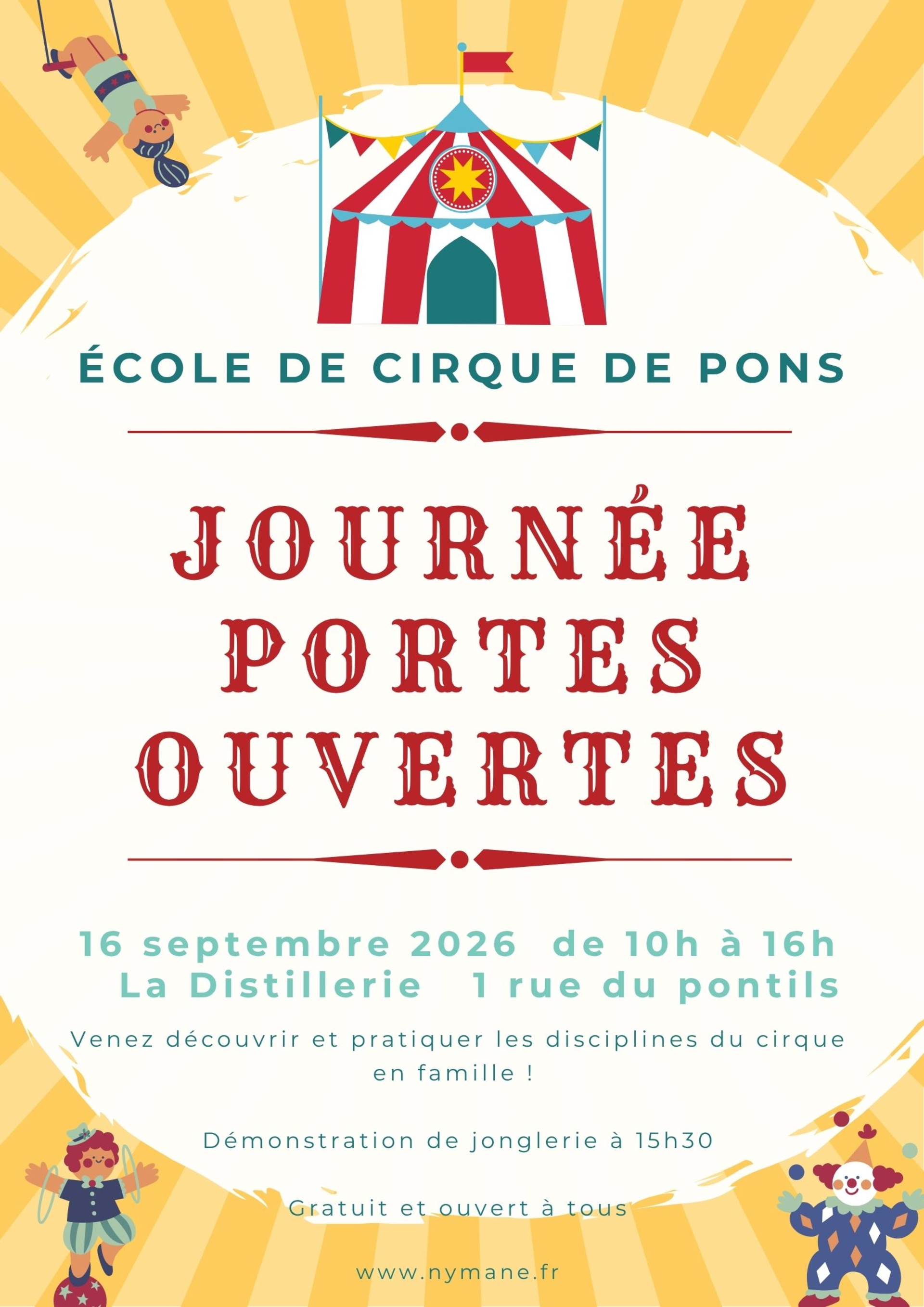 Journée portes ouvertes de l'école de cirque de Pons