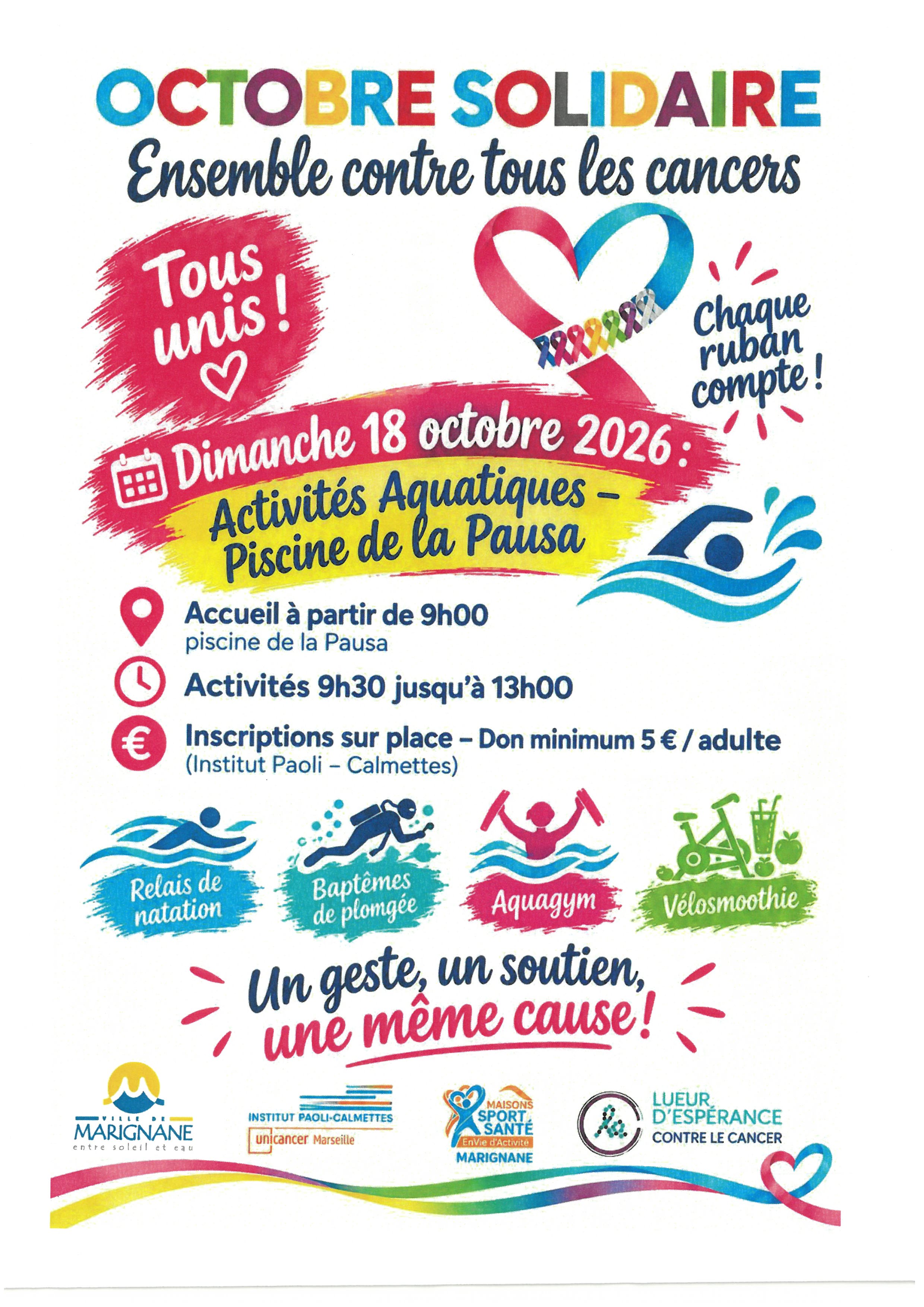 Octobre Solidaire : Activités aquatiques