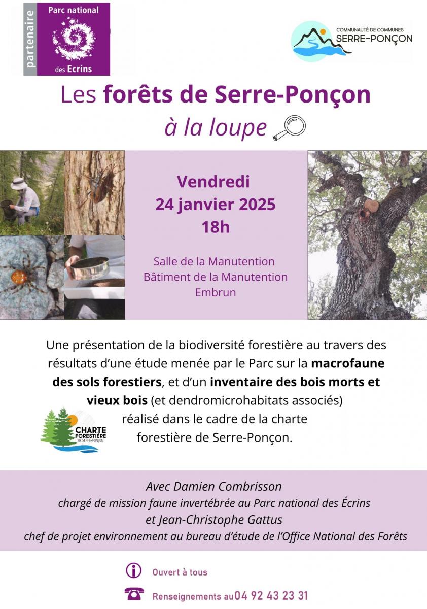 Conférence : les forêts de Serre Ponçon à la loupe !