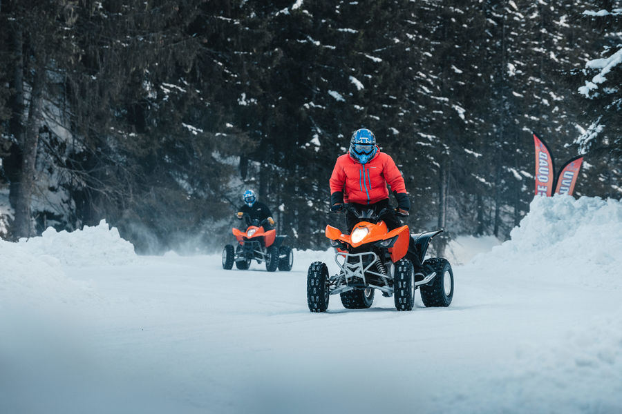 Circuit de quad sur glace