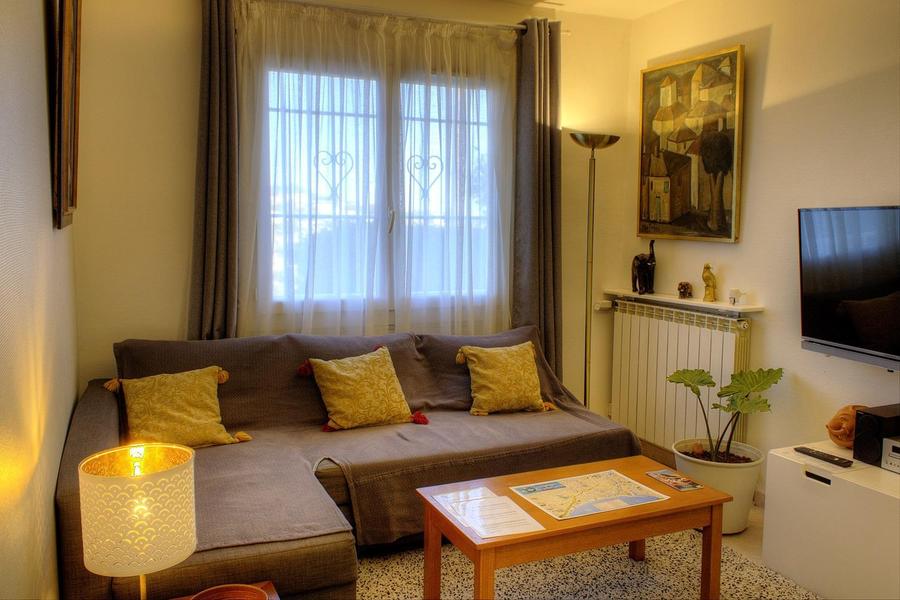 Villa 3 elephants Gîte n°2-Salon détente-Nice-Gîtes de France des Alpes-Maritimes