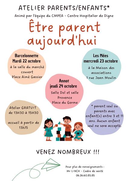 Atelier parents/enfants : être parent aujourd