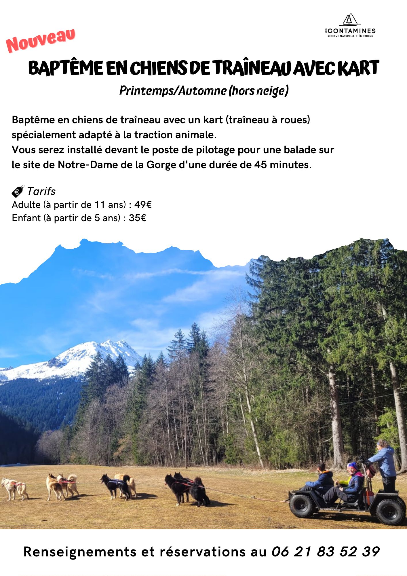 Chiens de traîneau  Les Contamines Montjoie, le village nature au pied du  Mont-Blanc