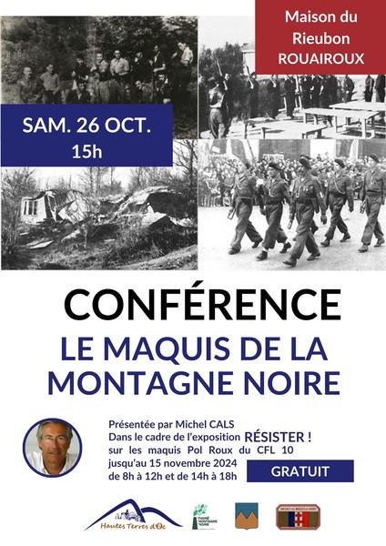 Conférence sur le maquis de la Montagne Noire 