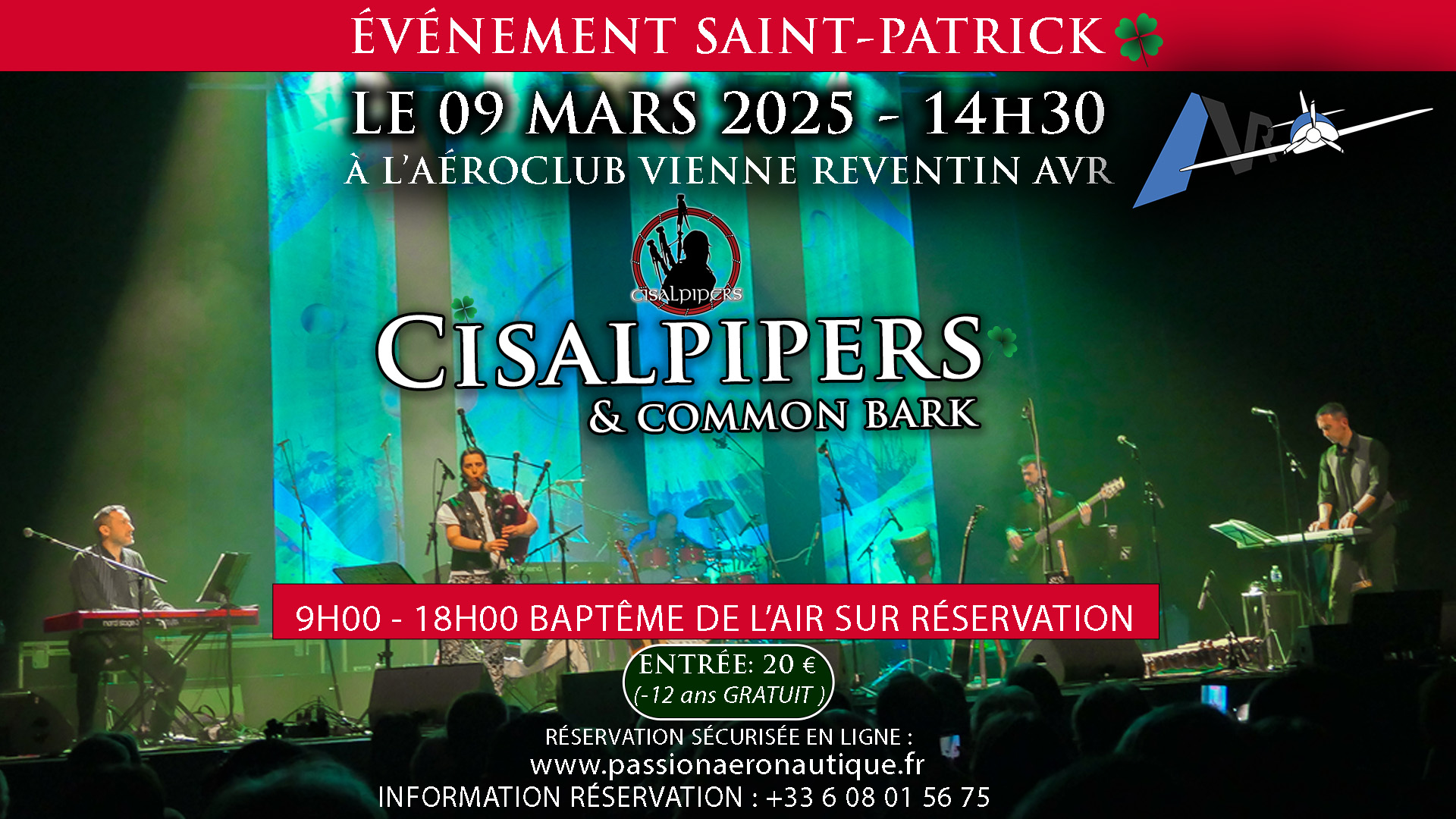 Affiche Saint-Patrick à l'aéroclub