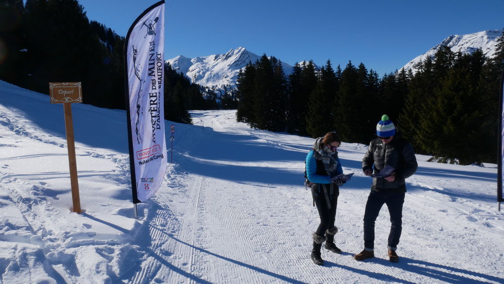 départ du parcours Trésor sous l'or blanc
