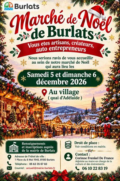 Le Marché de Noël de Burlats se prépare !